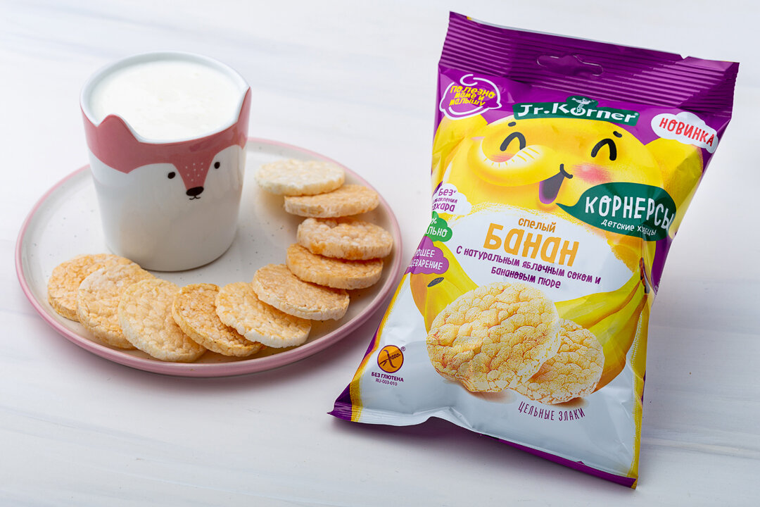 В детских мини-хлебцах Jr.Korner содержание клетчатки на 100 граммов продукта составляет примерно 11 граммов, что легко покроет необходимый минимум в рационе ребенка. 100% натуральный состав продукта.