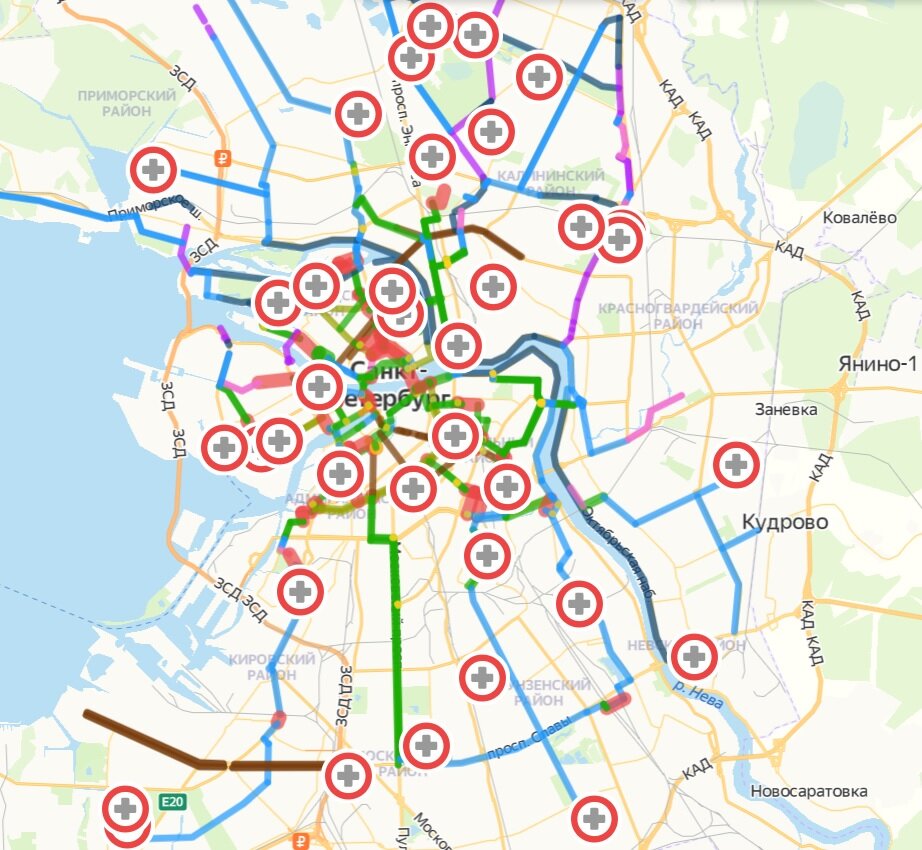 Схема велодорожек в санкт петербурге