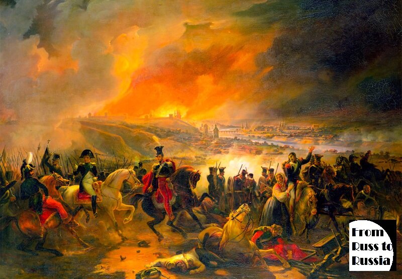 "Битва при Смоленске 1812 год"  Жан Шарль Ланглуа, 1839 г.