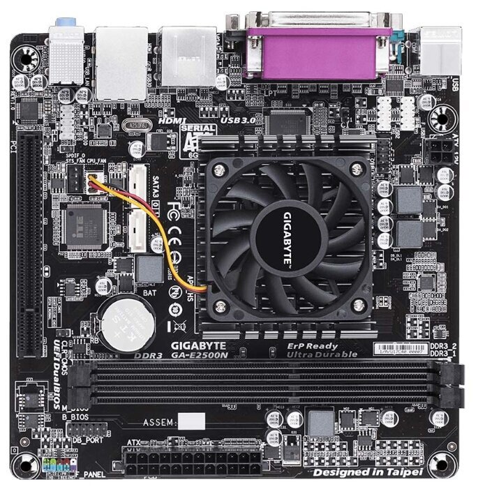 GIGABYTE GA-E2500N (rev. 1.0), листай вправо, там ее порты