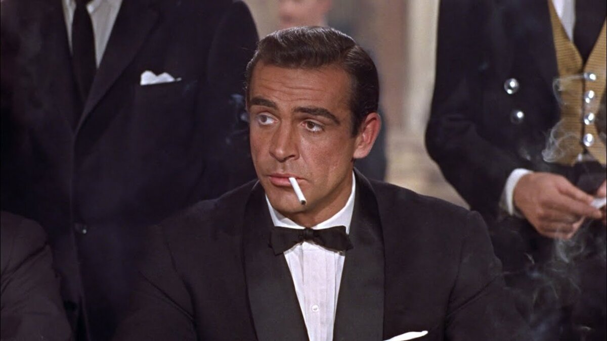 Шон Коннери в роли Бонда в фильме "Доктор Ноу" 1962 г.