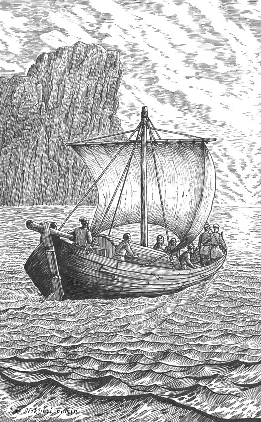 К землице неведомой. Рис. Н. Фомина