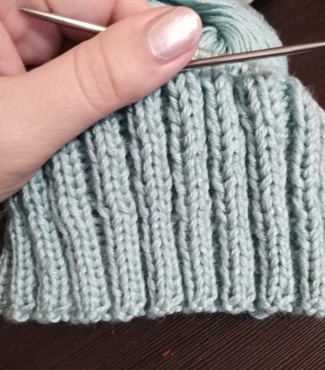 Фото 1.  Вязание спицами по кругу