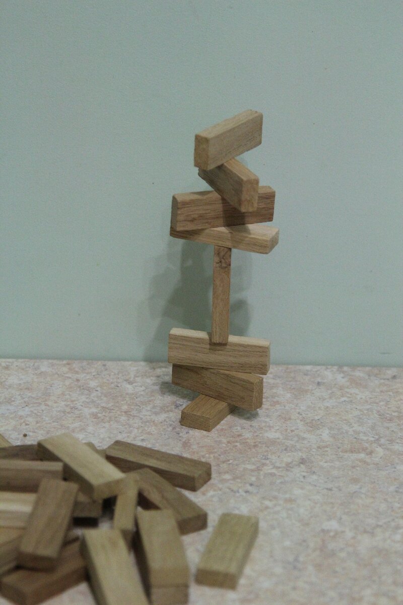 Настольная игра Vezha. Дженга с цифрами и кубиками (Jenga/Джанга)