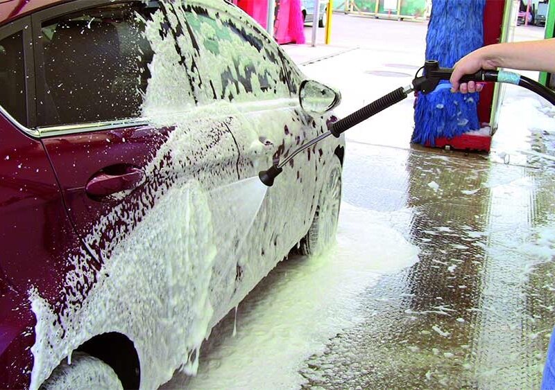 Обработка пеной.