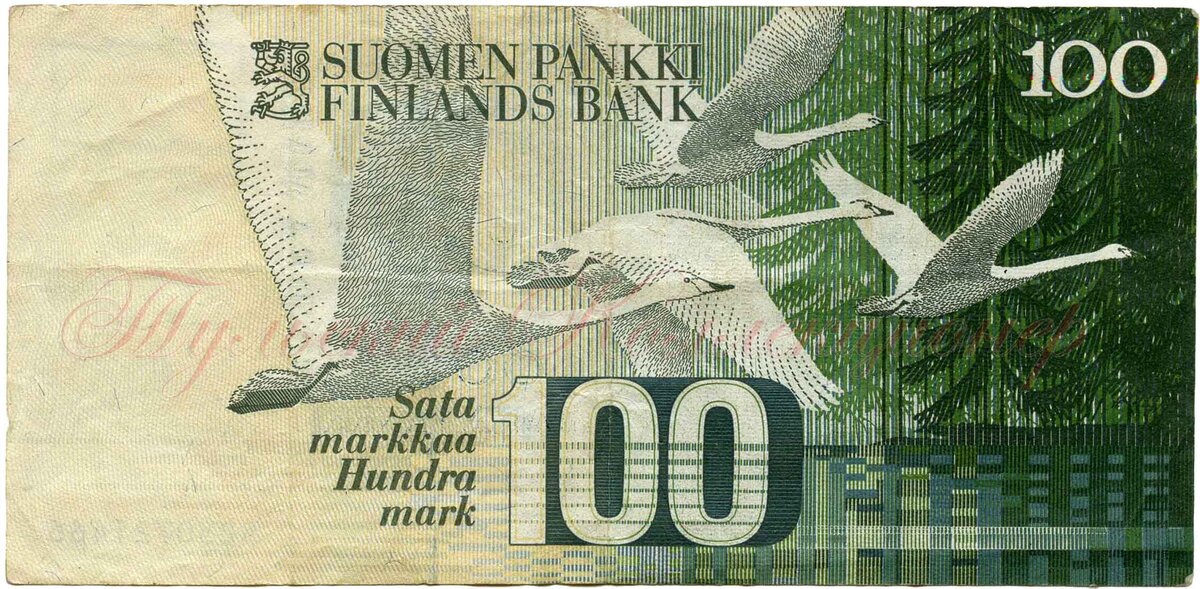 Сто финляндских марок, выпуск 1986 г.