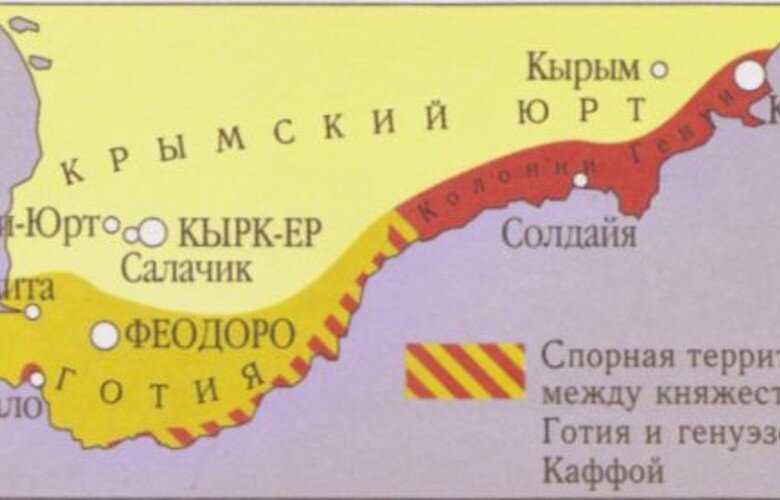 Карта плавания генуэзских купцов от генуи до колонии в причерноморье