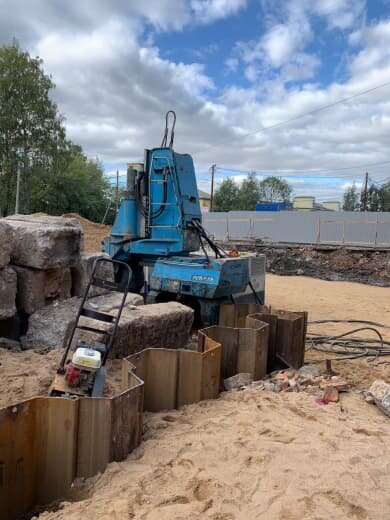 Шпунтирование котлована