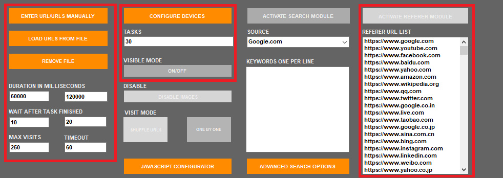 Красным выделены необходимые параметры, другие не нужны и не понадобятся