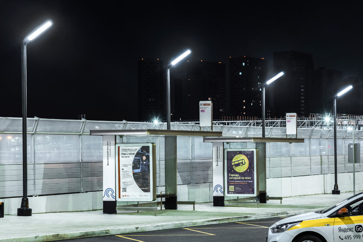 ВОСТОЧНЫЙ ВОКЗАЛ (ТПУ ЧЕРКИЗОВО), ЛАНДШАФТНОЕ ОСВЕЩЕНИЕ: РЕАЛИЗОВАННЫЙ ПРОЕКТ ОСВЕЩЕНИЯ МДМ-ЛАЙТ