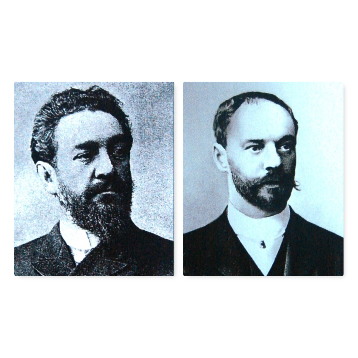 Йоханнес Кох и Вильгельм Бокслаф, создатели особняка. LNB