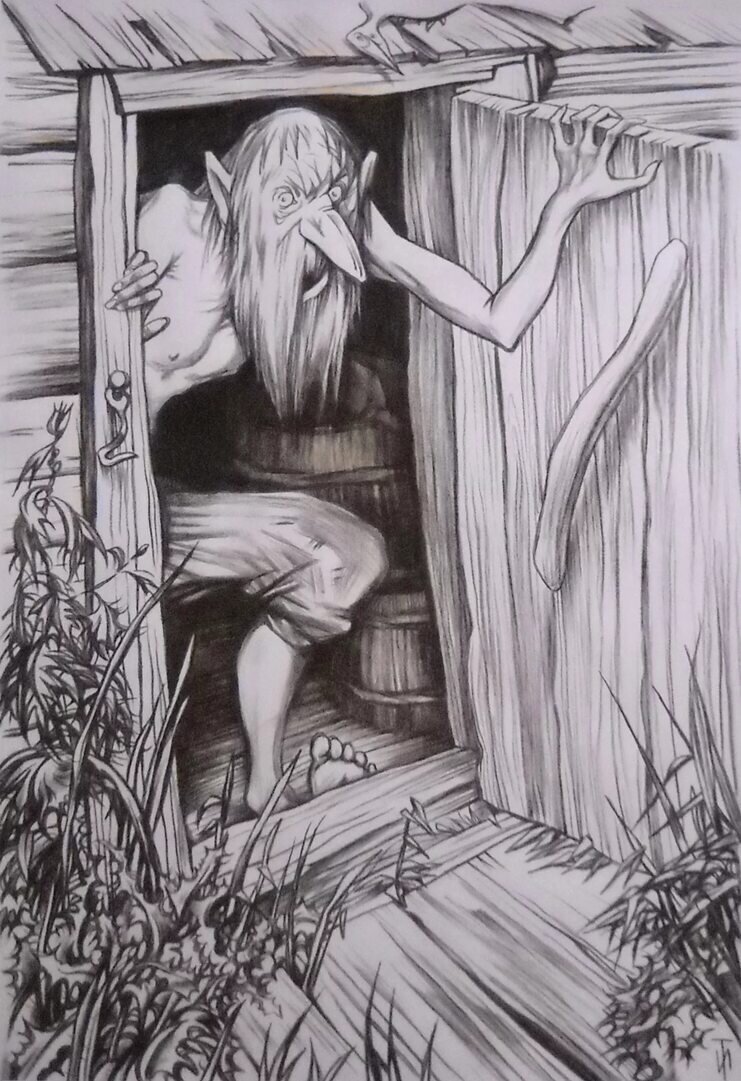 Банник читать. Банник читать. Банник мифология. Славянская мифология банник рисунок. Банник славянская мифология.