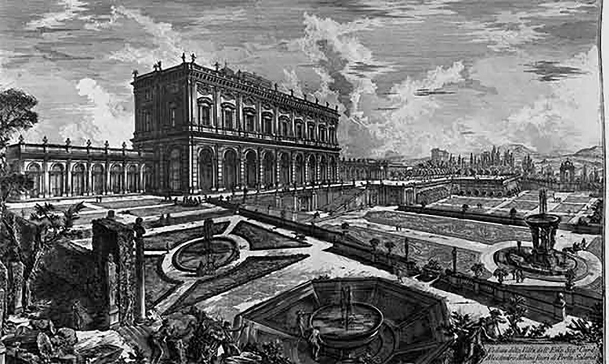 Рисунок виллы Альбани работы Джованни Баттиста Пиранези, 19 век.