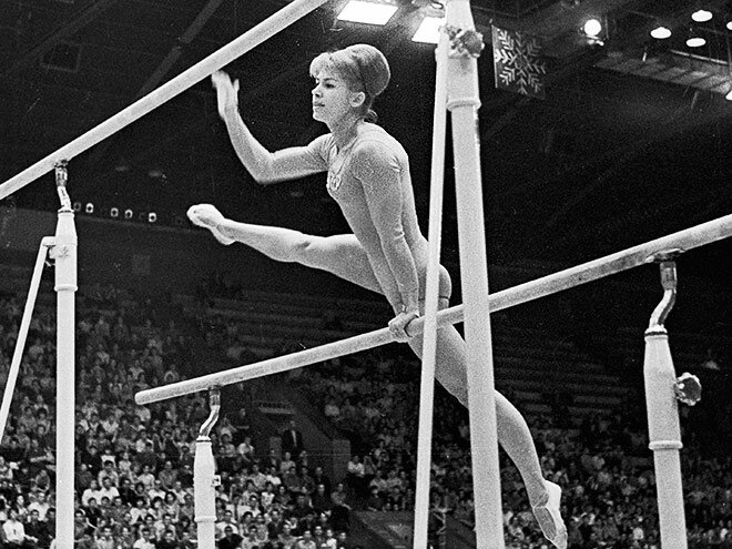 Лариса Латынина — советская гимнастка, девятикратная олимпийская чемпионка.