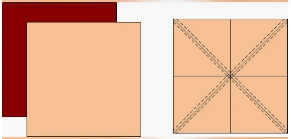 Получить 8 5 из 4 частей. Двухцветный квадрат из бумаги. Технологическая карта лоскутной техники.