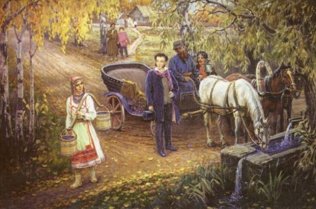    Картина "У ручья" Николая Овчинникова.