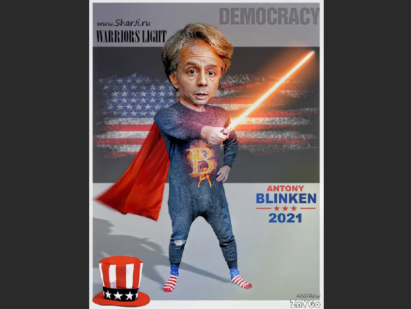 Шарж на танцора танго.