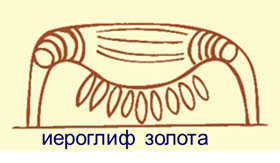 Усопшим царского происхождения надевали на лицо золотые маски, в то время как простые люди должны были довольствоваться желтой краской. Гробницу фараона, богато украшенную золотом, называли "золотой дом" 