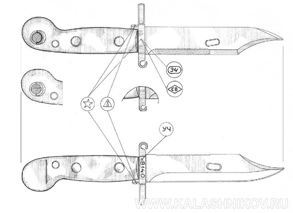 Эскиз штык ножа
