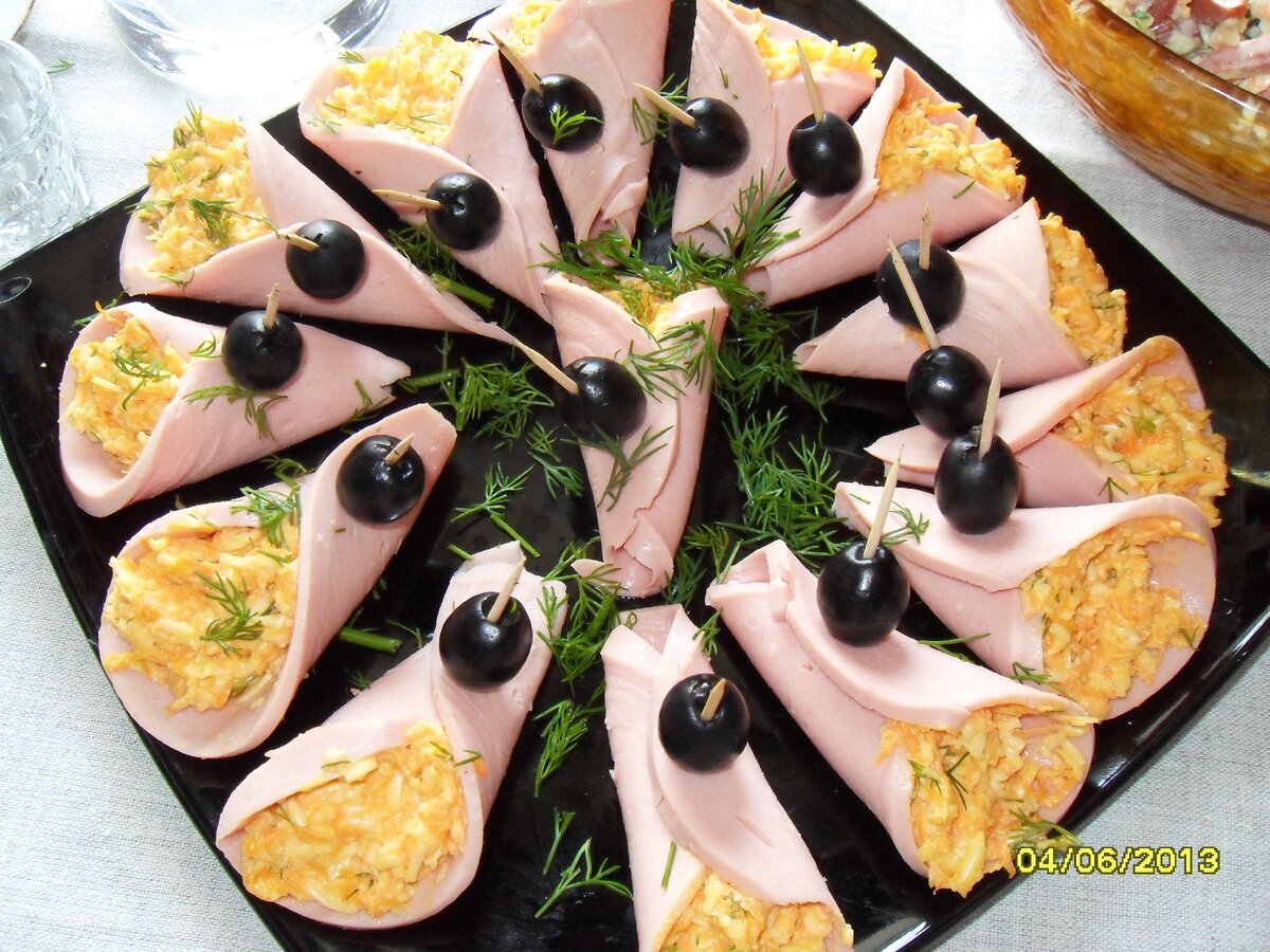 Праздничная закуска «колокольчики»