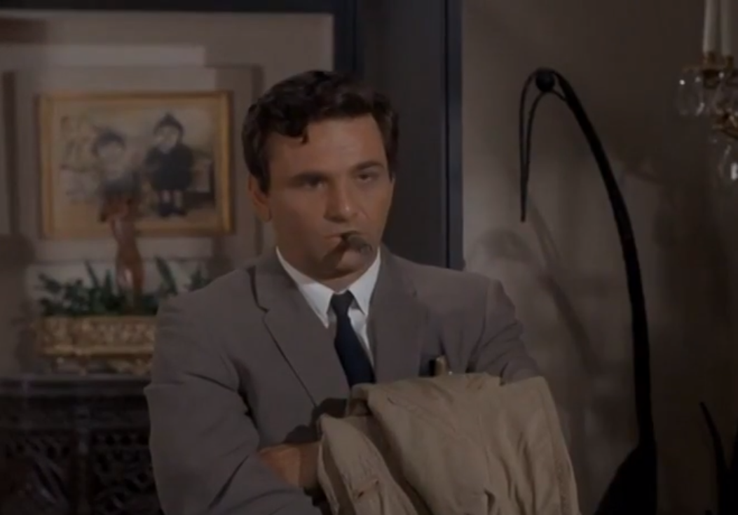 Кадр из сериала "Коломбо", год 1968 (пилотная серия). Питеру Фальку - 41 год