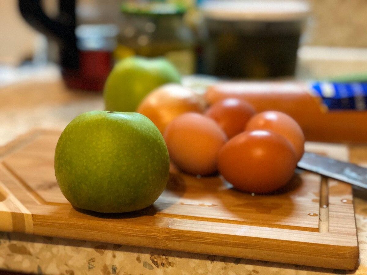 Подготовка к нарезке салата