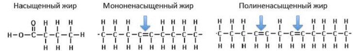 Посмотрите, моно - это 1 двойная связь, а поли - две и более двойных связей.