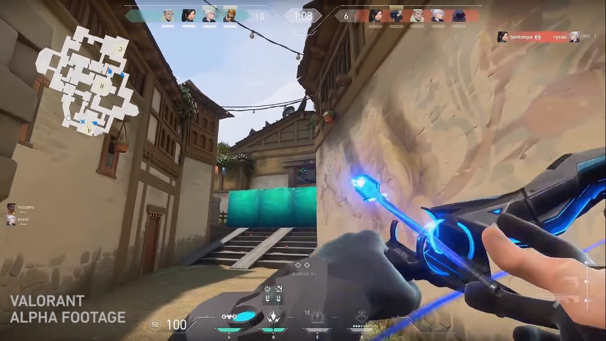 Кадр геймплея за агента с позывным "Sova" 