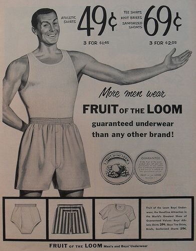 Винтажная реклама Fruit of the Loom. Фото: https://farm3.static.flickr.com/