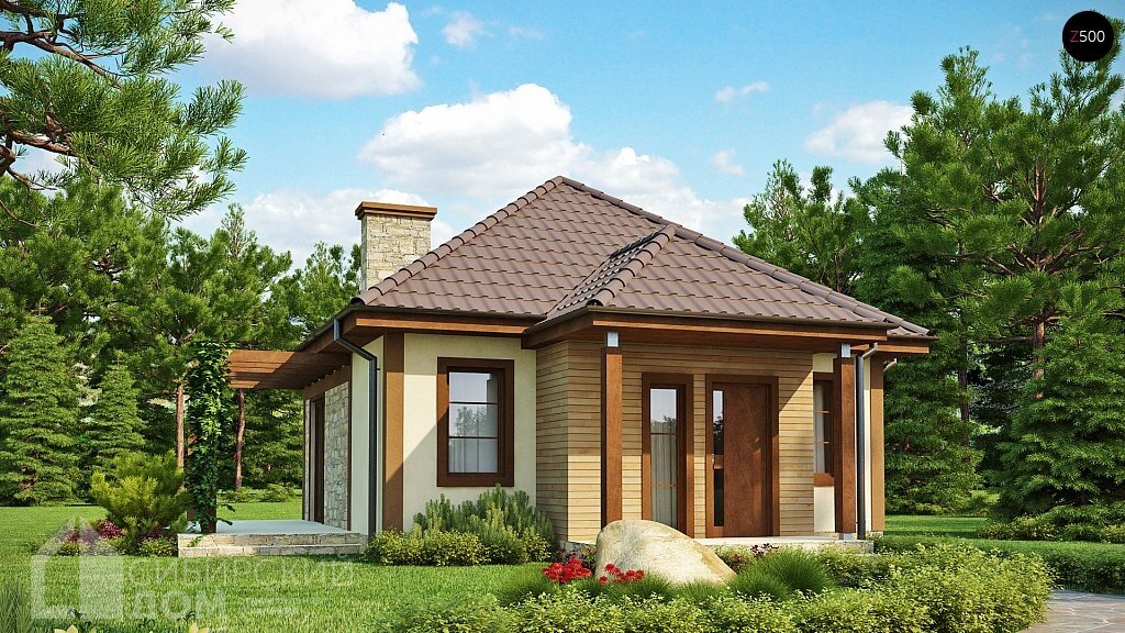 Компактный дом из газобетона