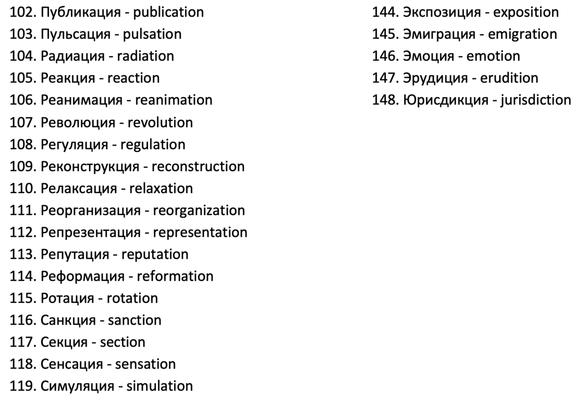 200 русских слов