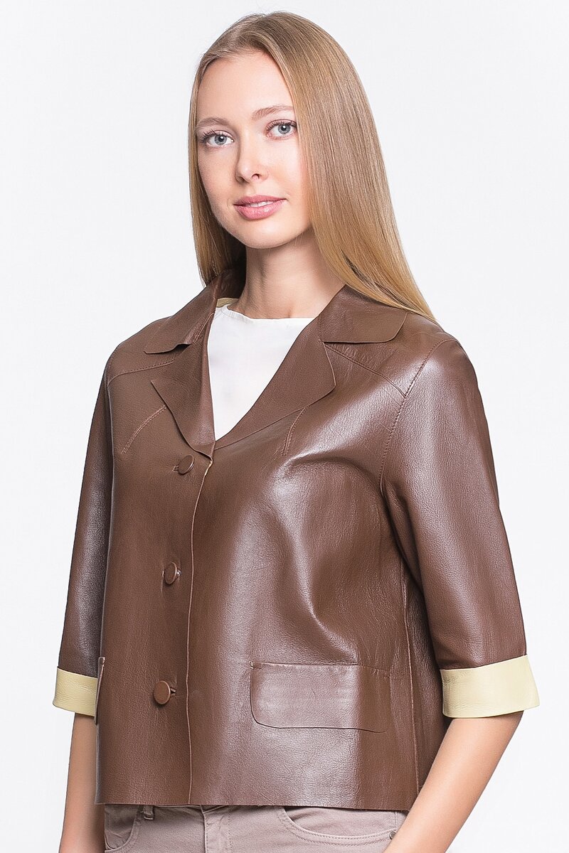 жакет из искусственной кожи.