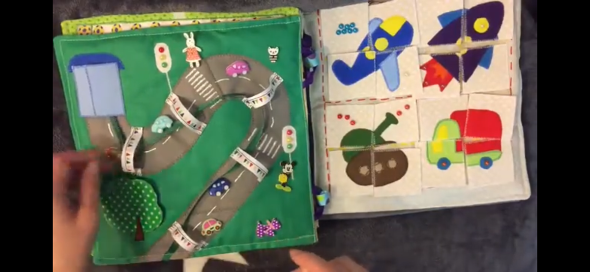 Скриншот обзорного видео на книгу. Сейчас шью редко и только на заказ. Но пара книг лежит готовых, если вдруг вы захотите себе такую. 