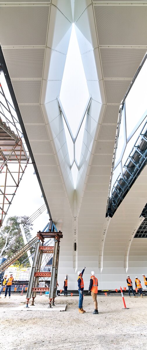 Skylights – мансардные окна - в форме воздушных змеев. Фото woodsbagot.com