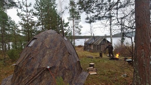 Старинная изба моего деда. Реставрация. Три дня на острове. Донки на налима. Рыбалка на удочку. Ремонт избушки