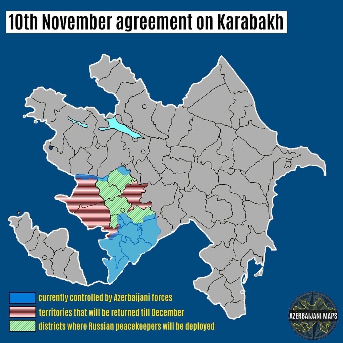 Карта азербайджана с карабахом