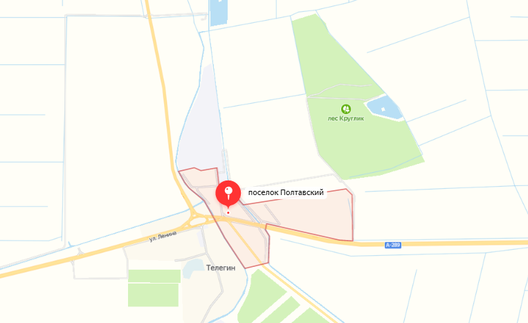 Карта станица полтавская
