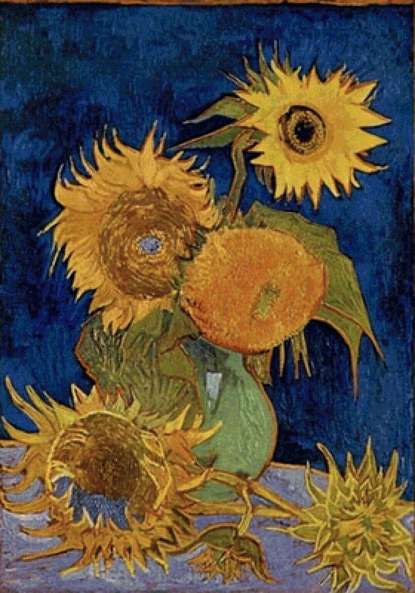 Винсент Ван Гог. «Ваза с четырьмя подсолнухами», 1888