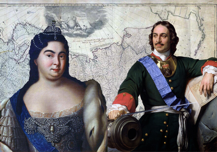 Пётр I и Марта Скавронская