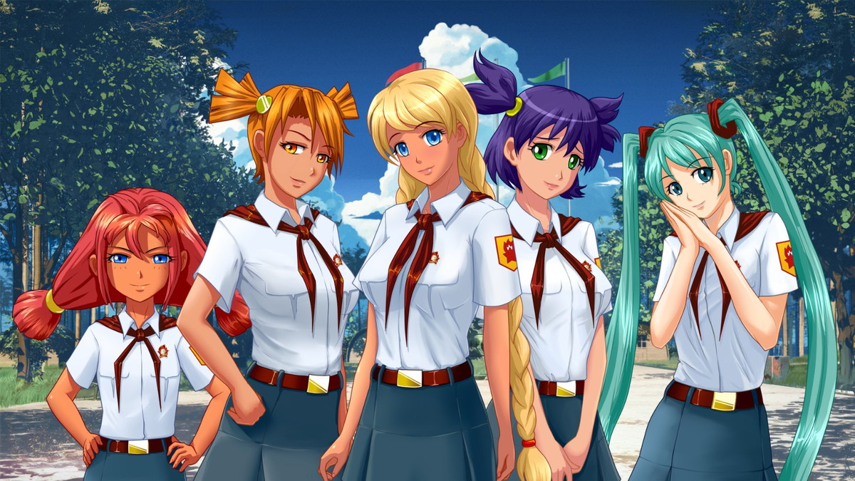 Основные героини игры "Бесконечное Лето"