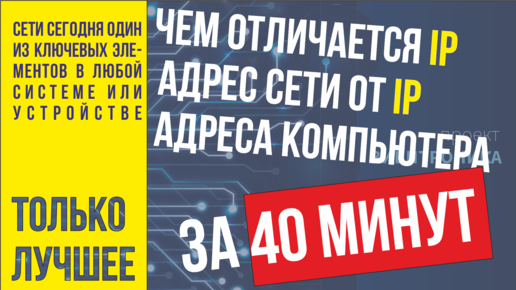 Чем IP адрес компьютера отличается от IP адреса сети.