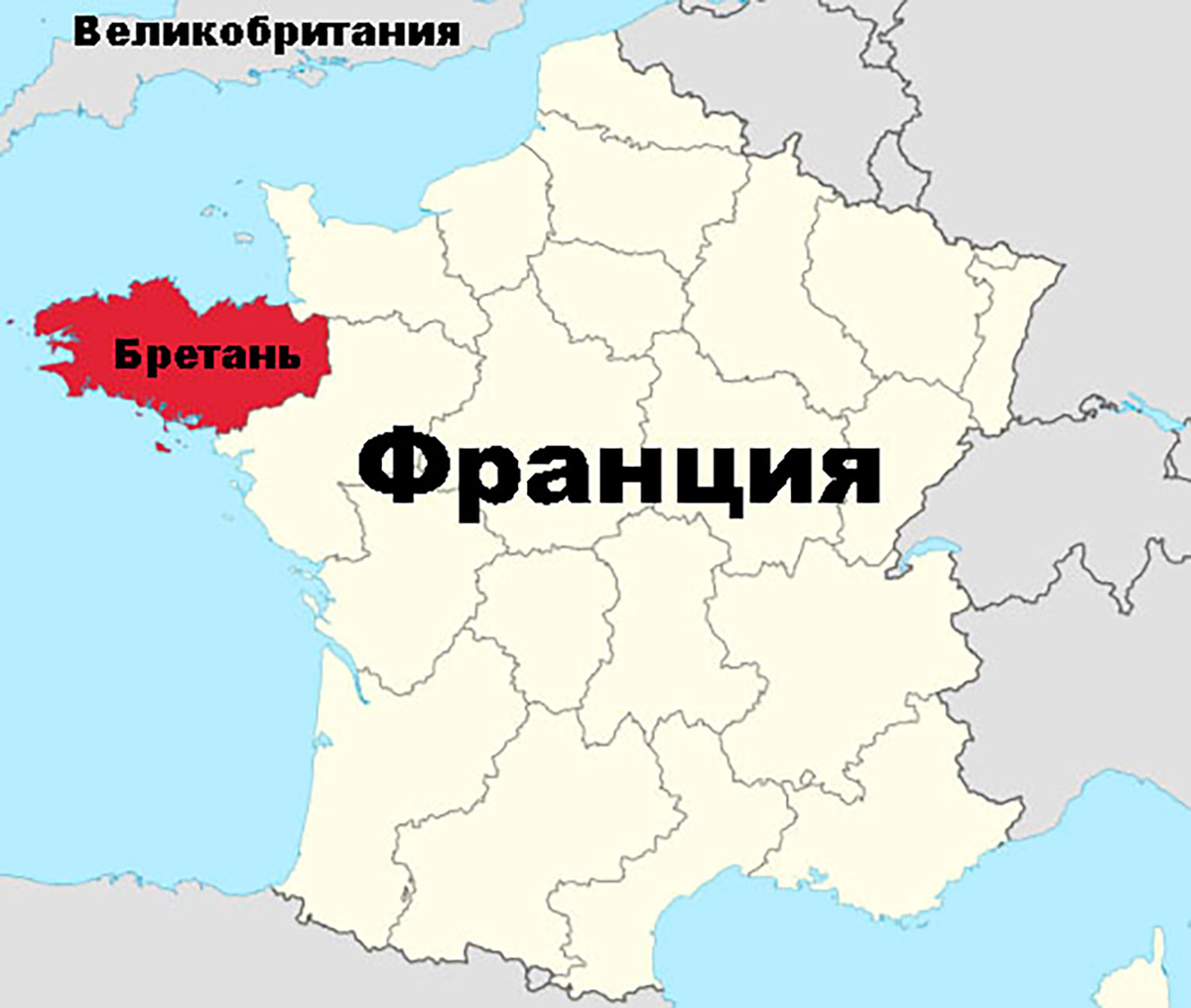 Провинция бретань во франции карта