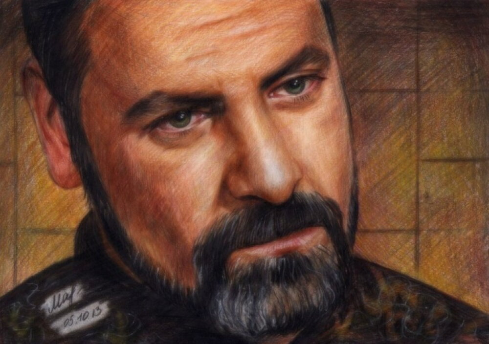 Образ Рустема-паши из сериала «Великолепный век» / Рисунок © Макарова Наталья