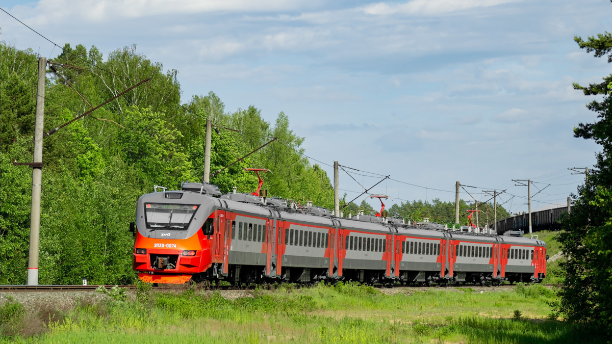 Электрички юдино васильево сегодня. Эп3д-0074. Эп3д. Эп3д электропоезд. Эп3д моторный вагон.