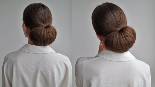 НИЗКИЙ ЭЛЕГАНТНЫЙ ПУЧОК НА РЕДКИЕ ВОЛОСЫ_LOW ELEGANT BUN TUTORIAL