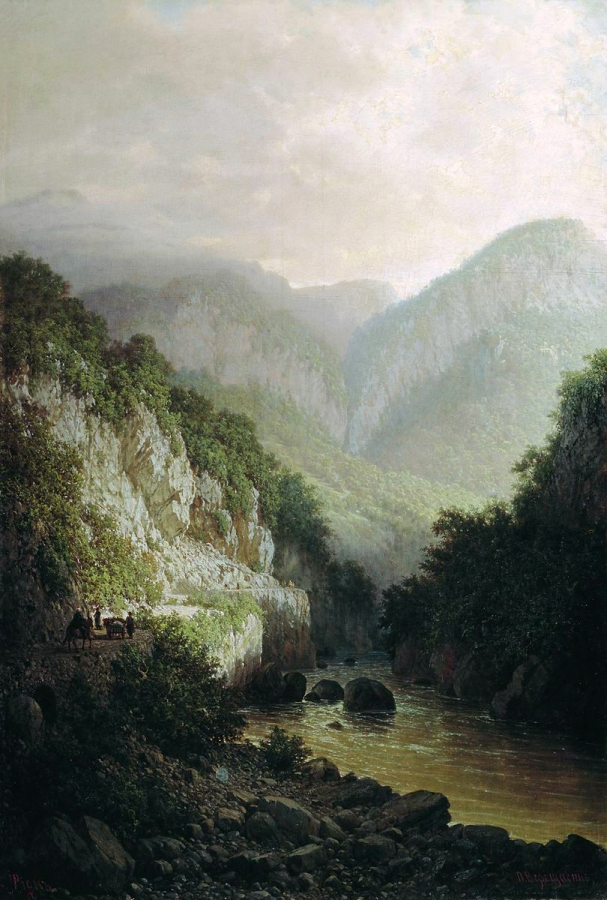Верещагин Пётр Петрович. На Кавказе. Холст, масло. 125х85. 1880-е. Дальневосточный художественный музей.