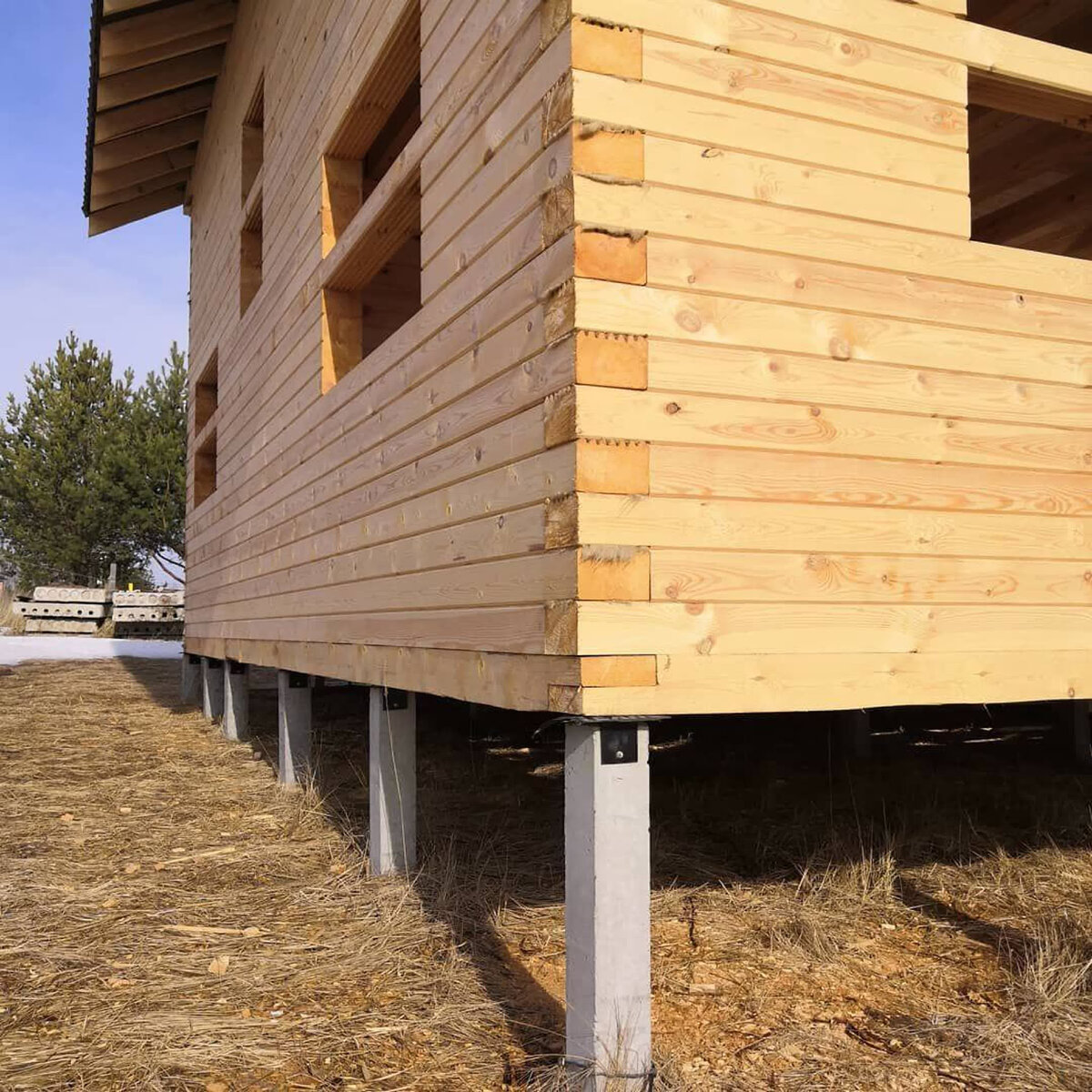 Дача в процессе строительства 