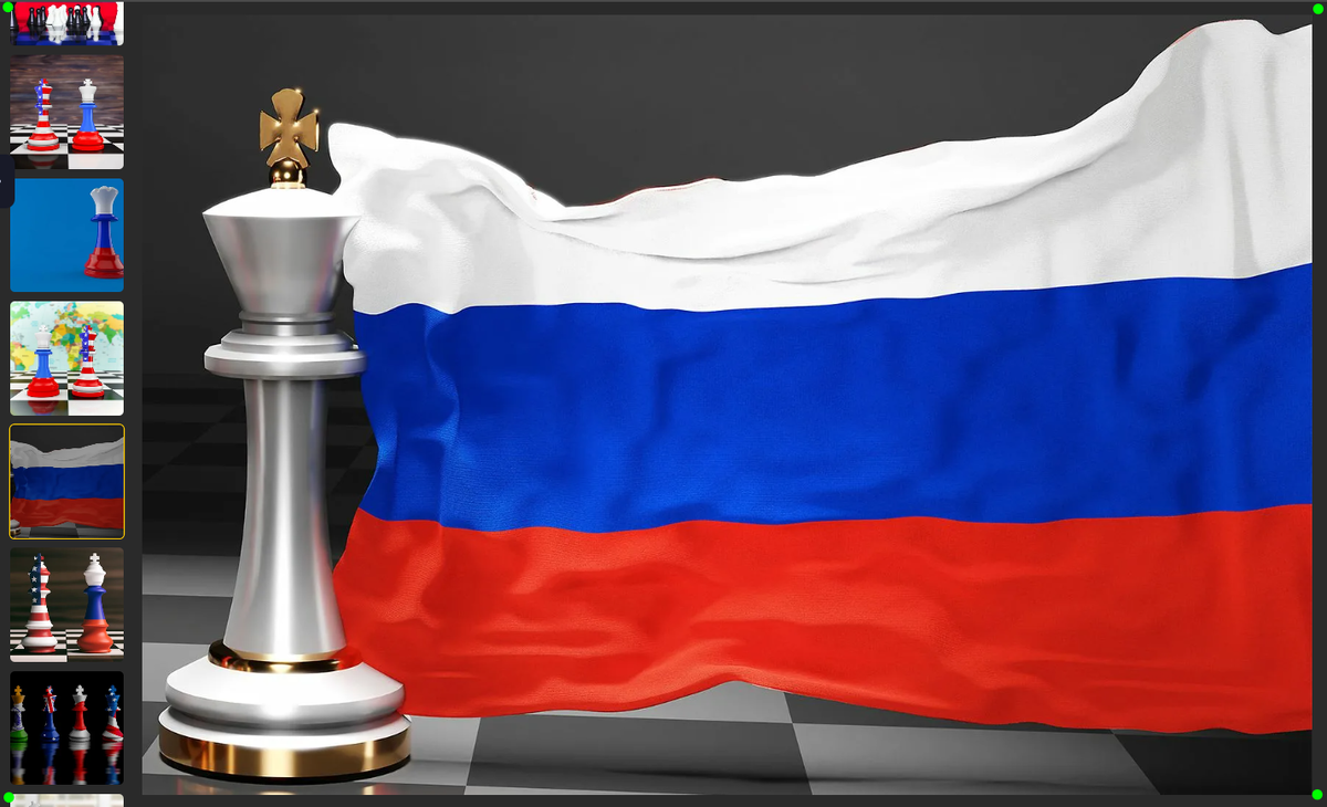 шахматы и флаг РФ