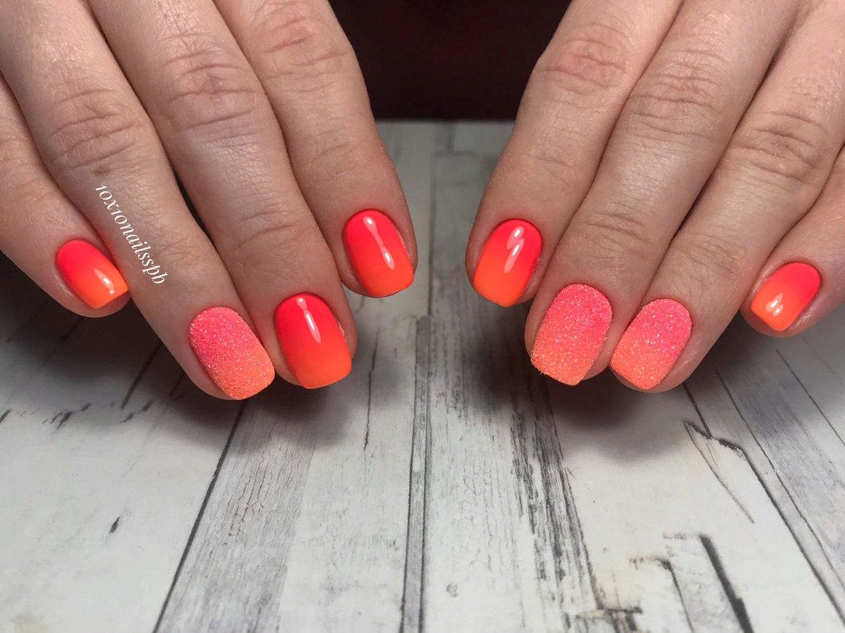 Двойной градиент с блесками "Слезы Русалки" от Алены Каприз