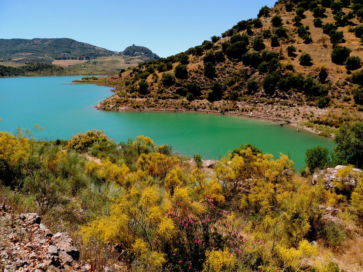 Озеро недалеко от парапланерного спота Algodonales в Испании.